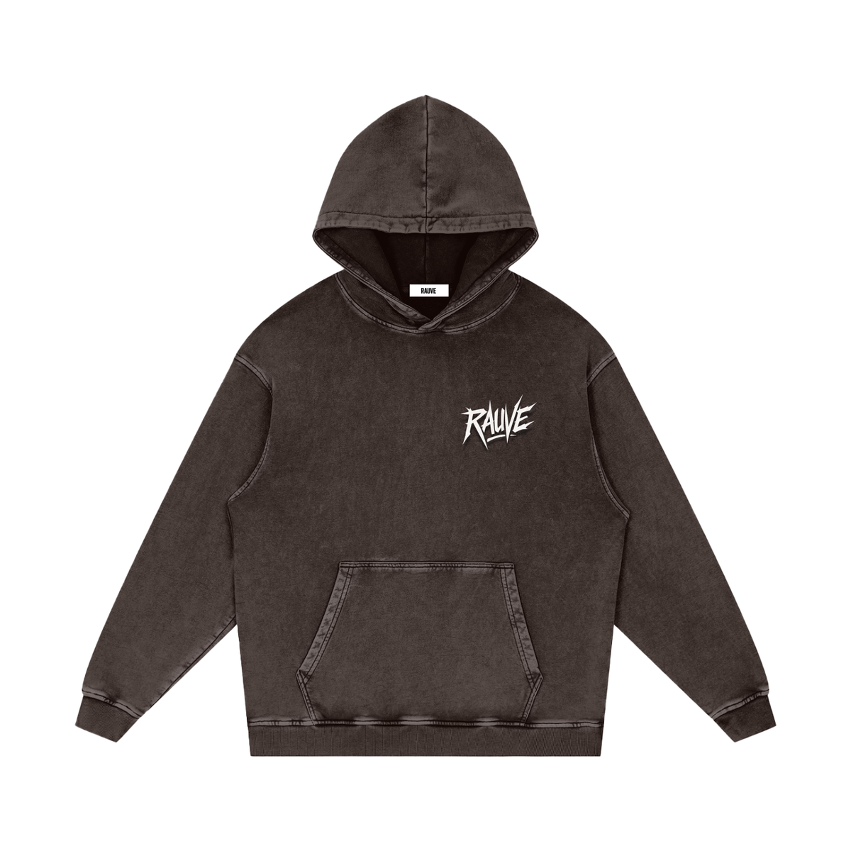 Snow Washed Loose Cotton Hoodie