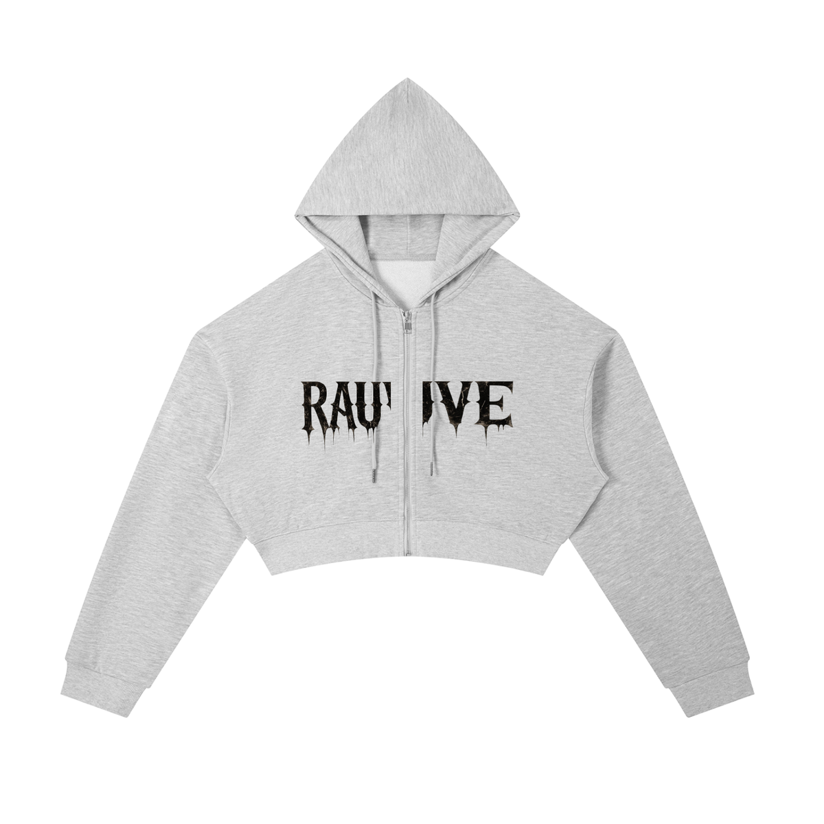 Essential Cropped Zip-Up Hoodie