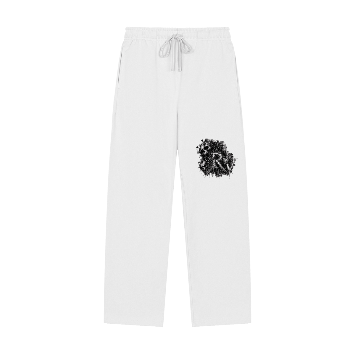 Solid Color Straight-Leg Sweatpants
