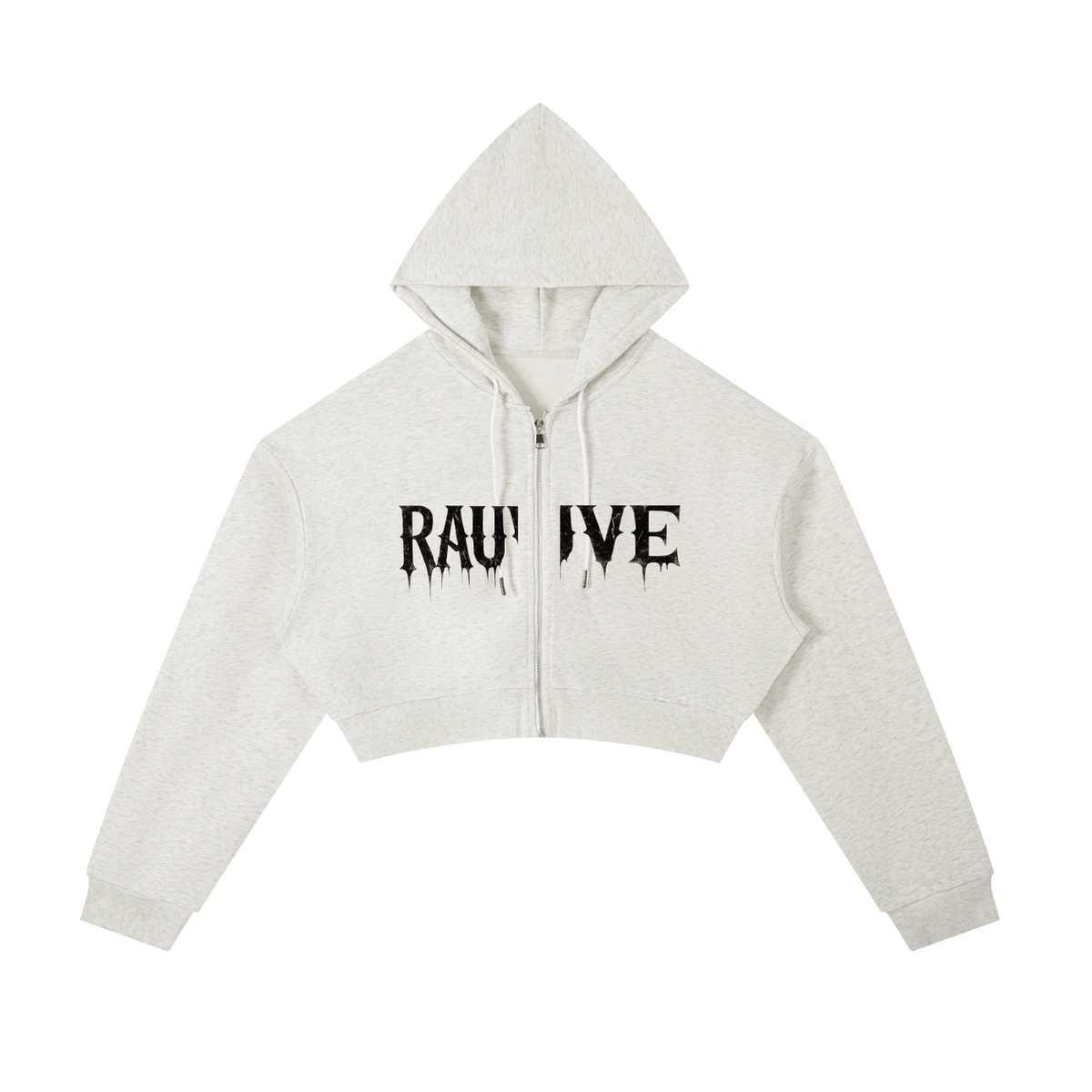 Essential Cropped Zip-Up Hoodie