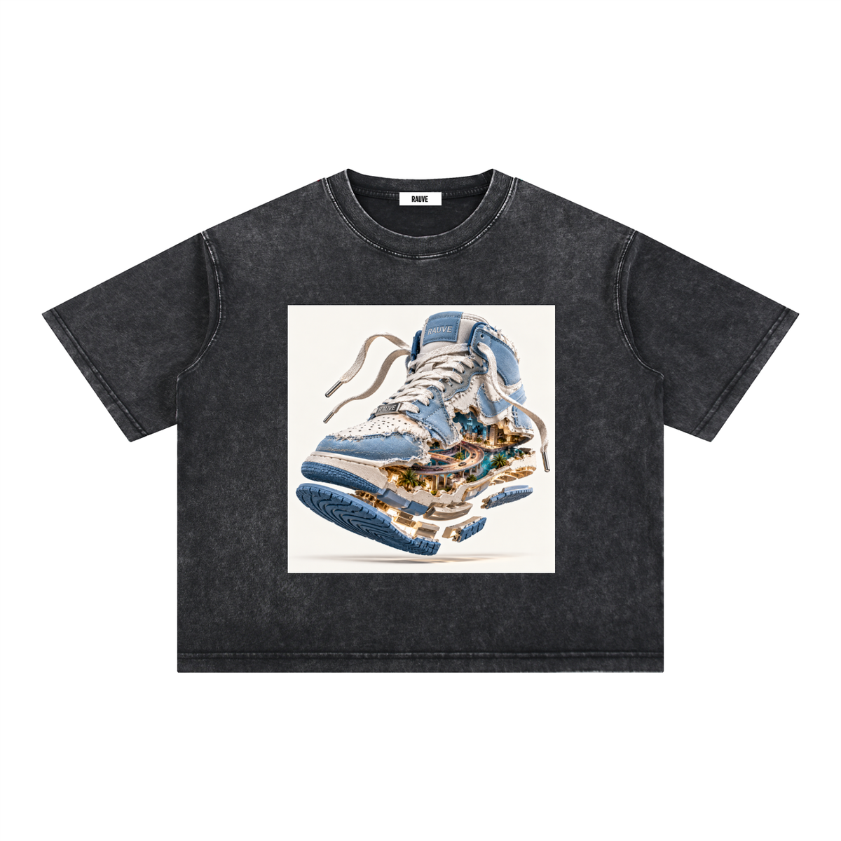 Mineral Wash Boxy Cotton T-Shirt