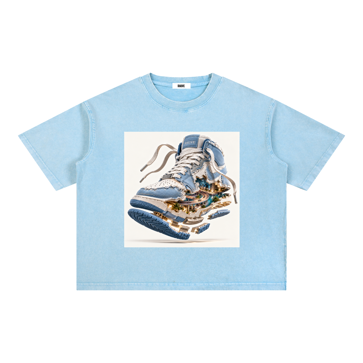 Mineral Wash Boxy Cotton T-Shirt