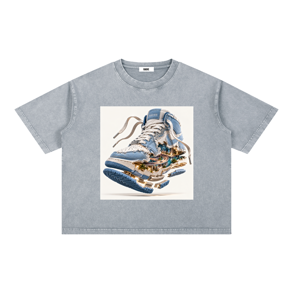 Mineral Wash Boxy Cotton T-Shirt