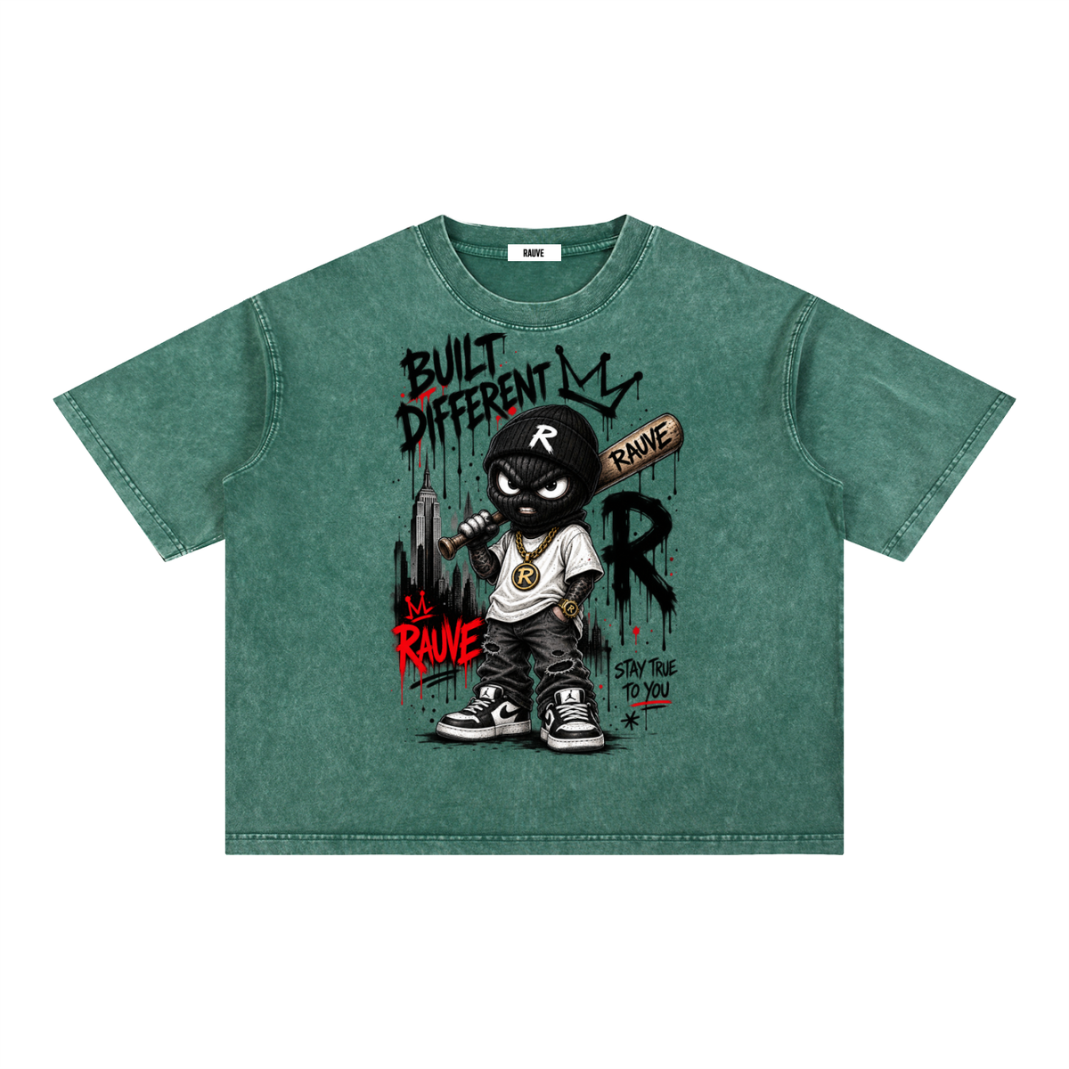 Mineral Wash Boxy Cotton T-Shirt