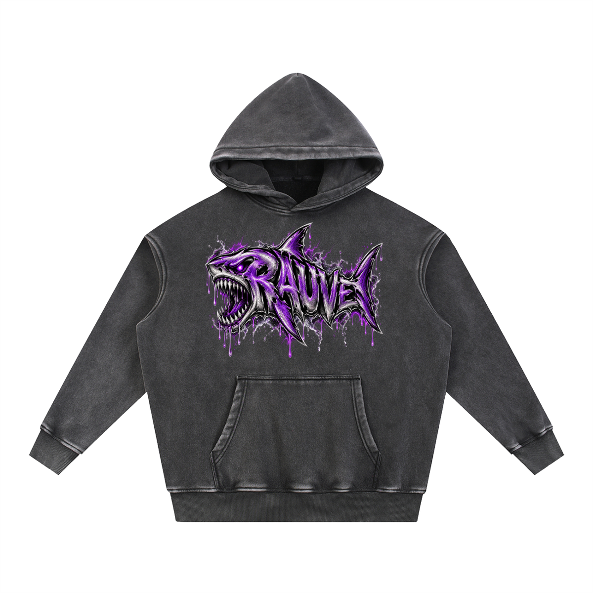Snow Wash Fleece Oversize Hoodie