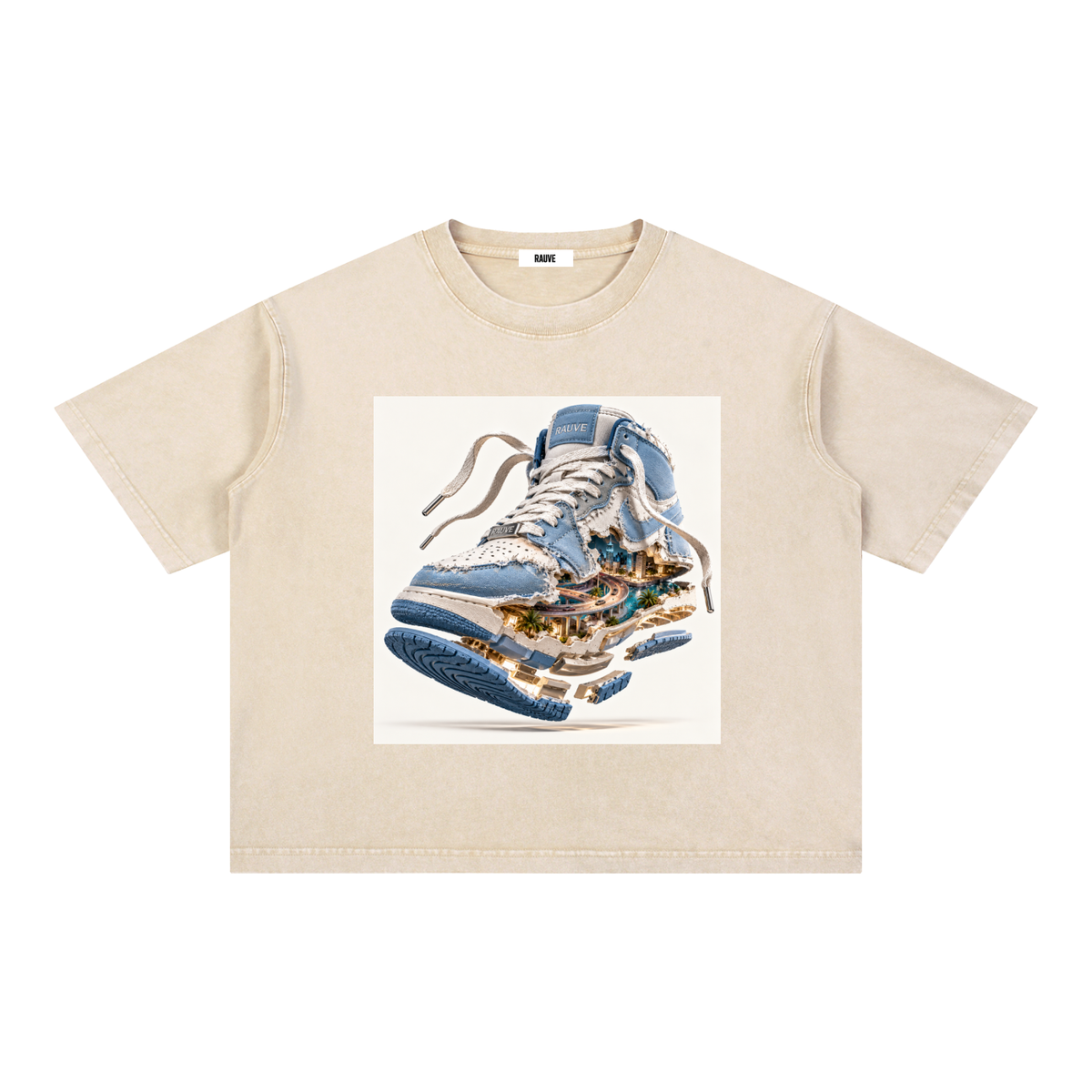 Mineral Wash Boxy Cotton T-Shirt