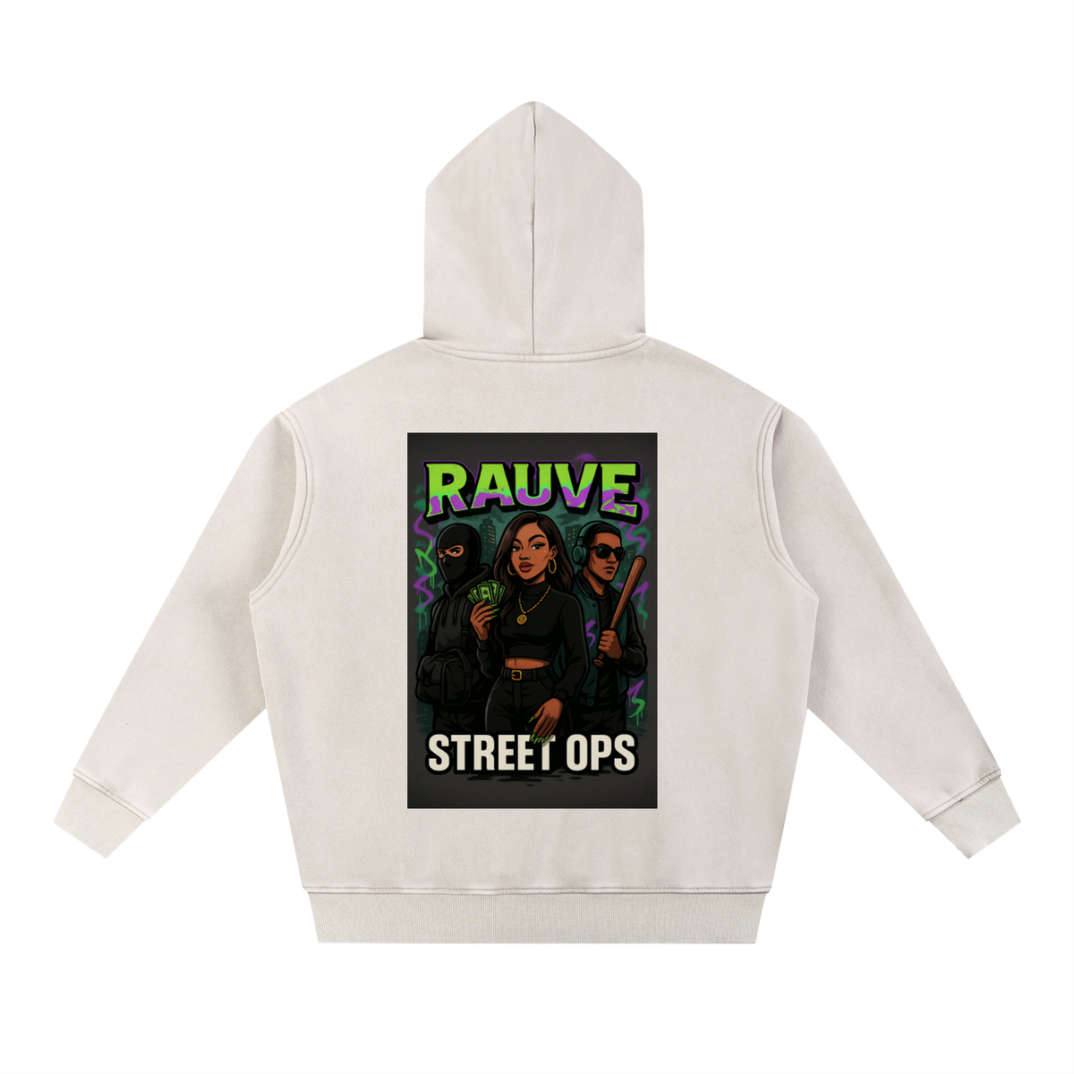 Snow Wash Fleece Oversize Hoodie