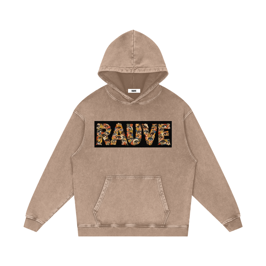 Snow Washed Loose Cotton Hoodie