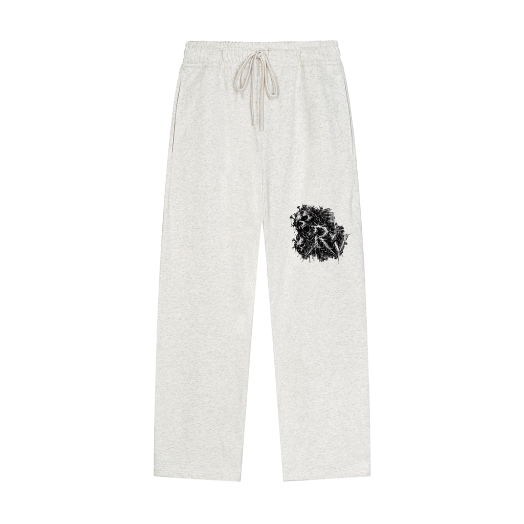 Solid Color Straight-Leg Sweatpants