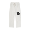 Solid Color Straight-Leg Sweatpants