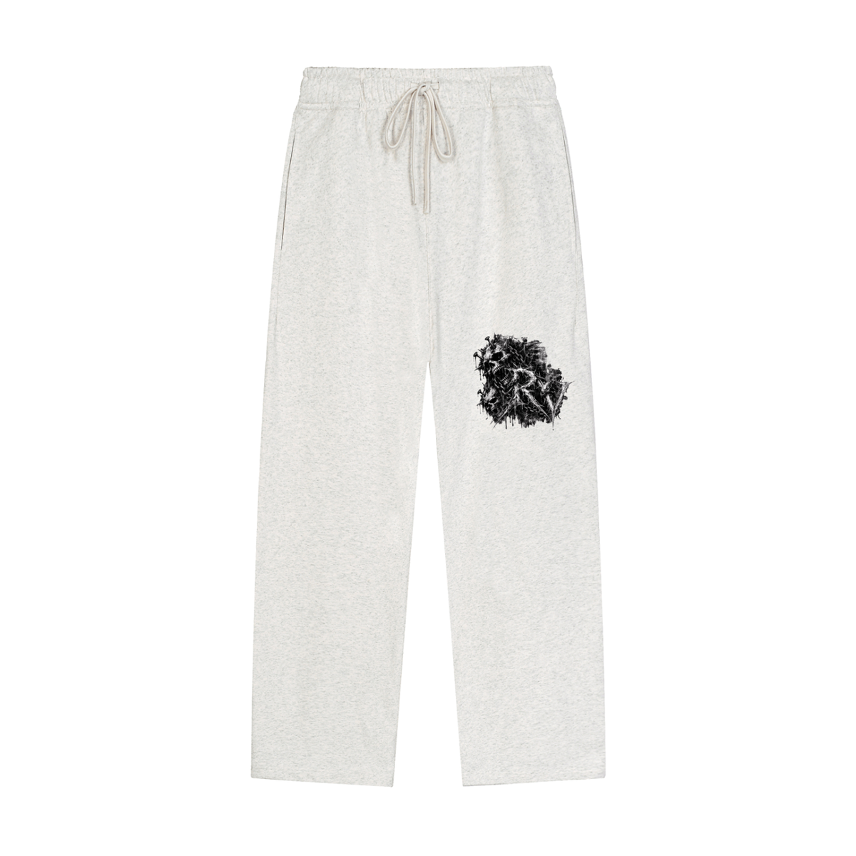 Solid Color Straight-Leg Sweatpants