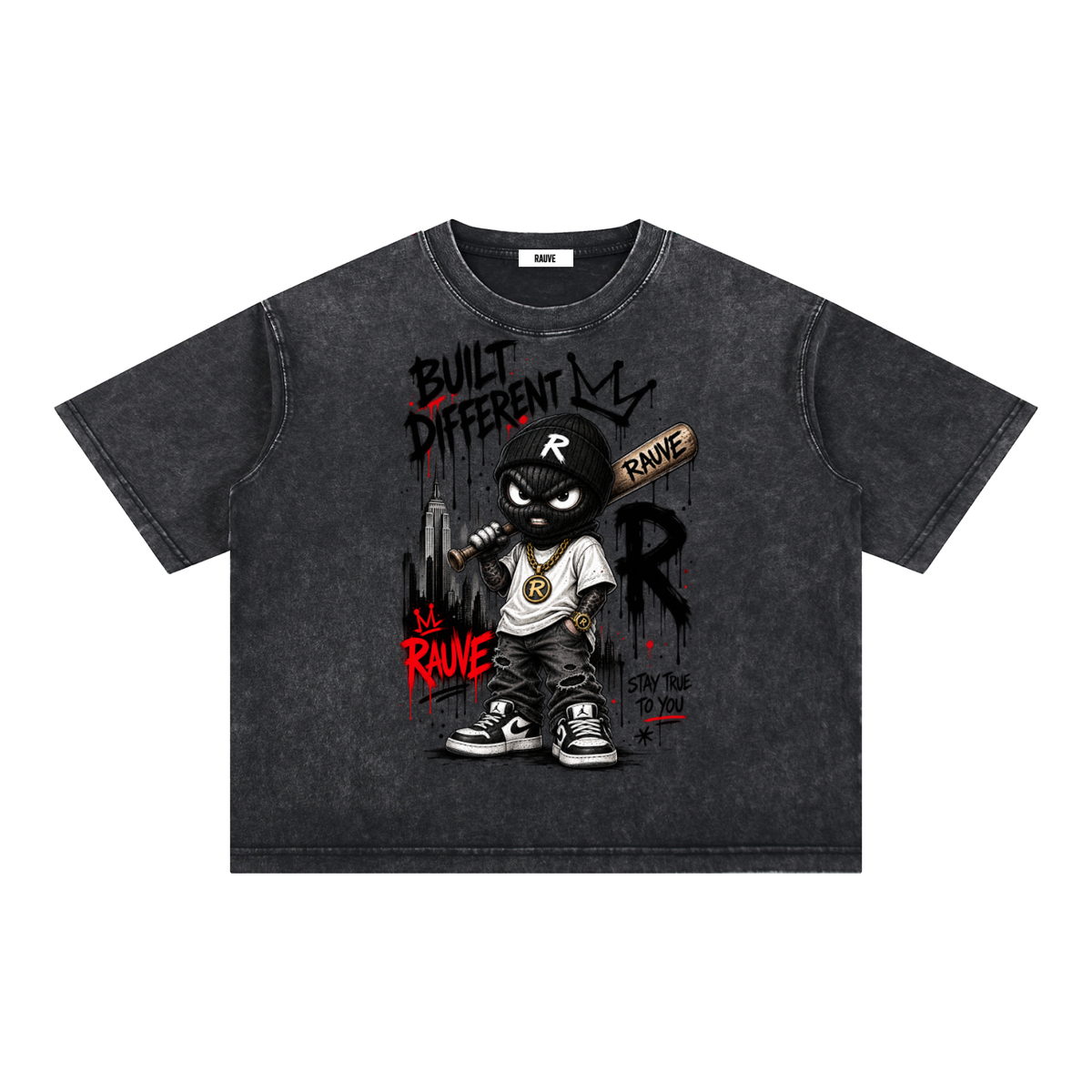 Mineral Wash Boxy Cotton T-Shirt