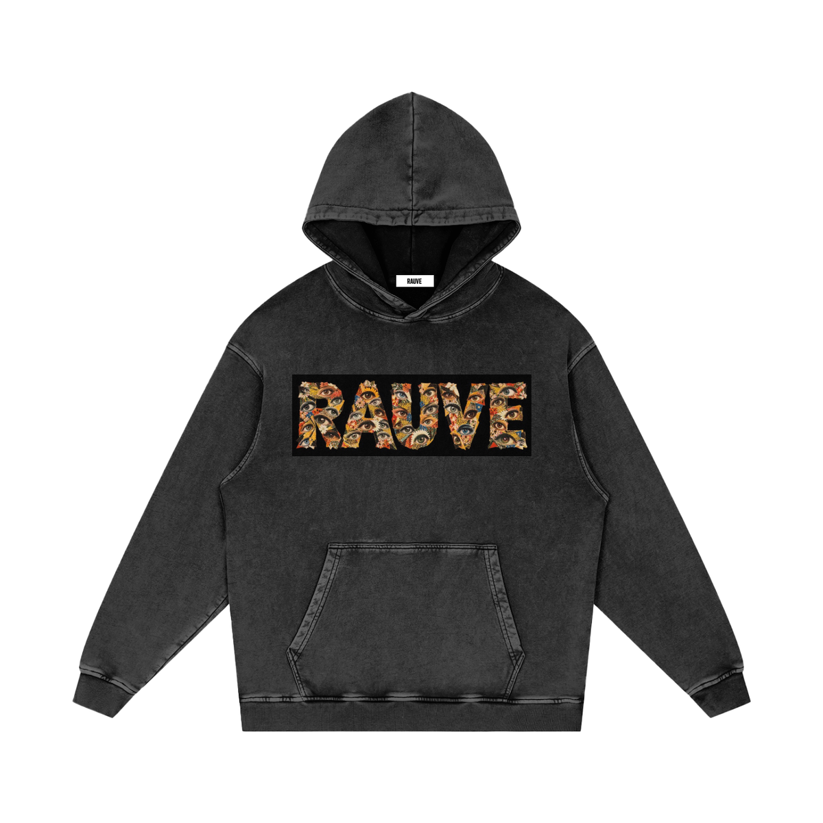 Snow Washed Loose Cotton Hoodie