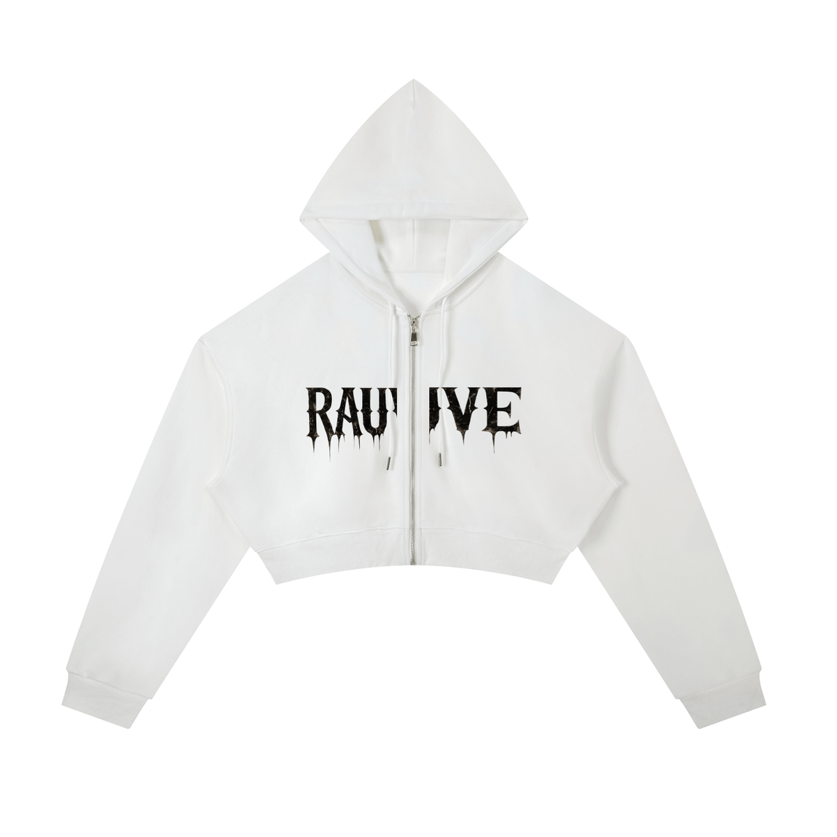 Essential Cropped Zip-Up Hoodie