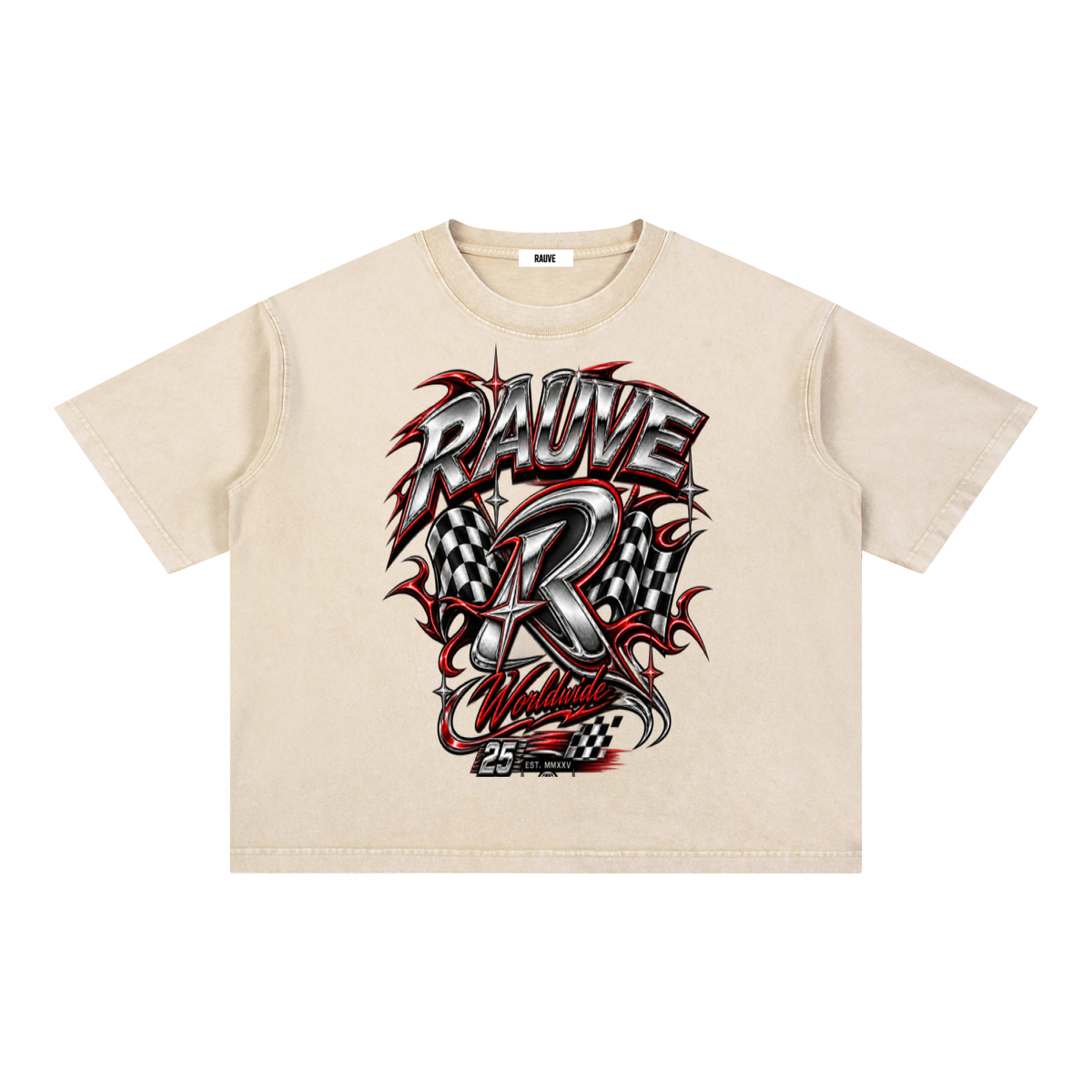 Mineral Wash Boxy Cotton T-Shirt